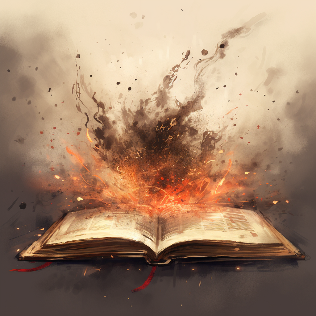 Abstract background with magical book icon