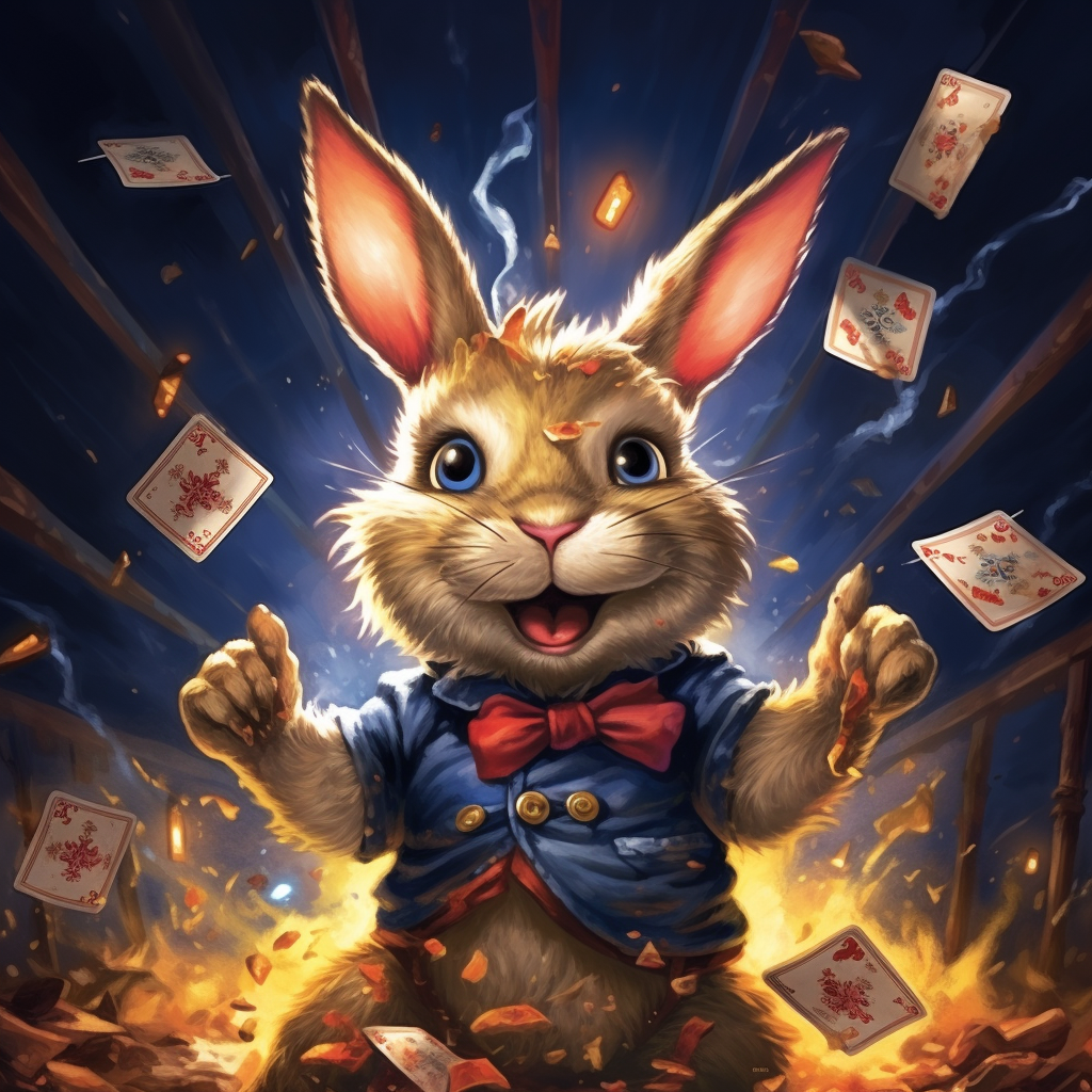 Cute bunny with Garbage Pail Kids style