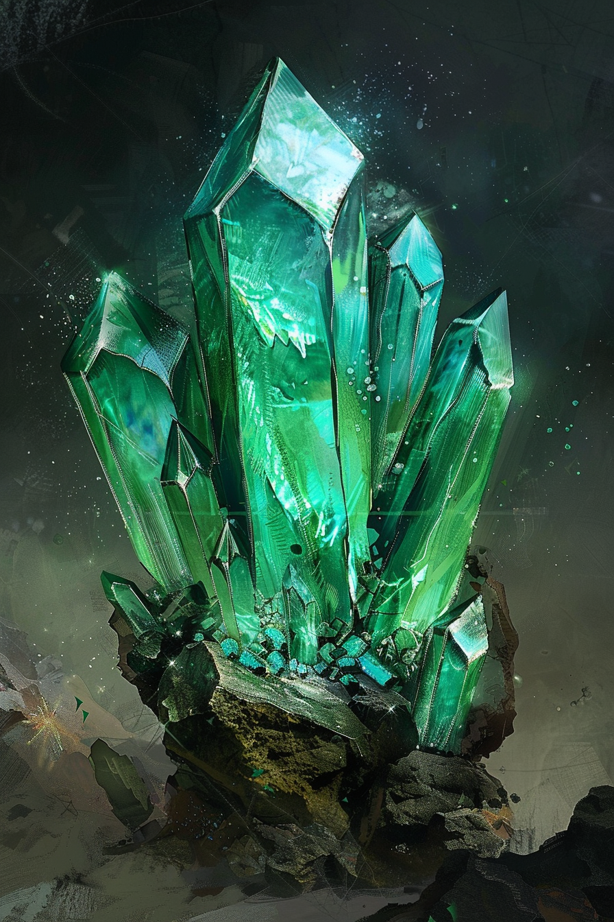 Green Blue Crystal Health Item