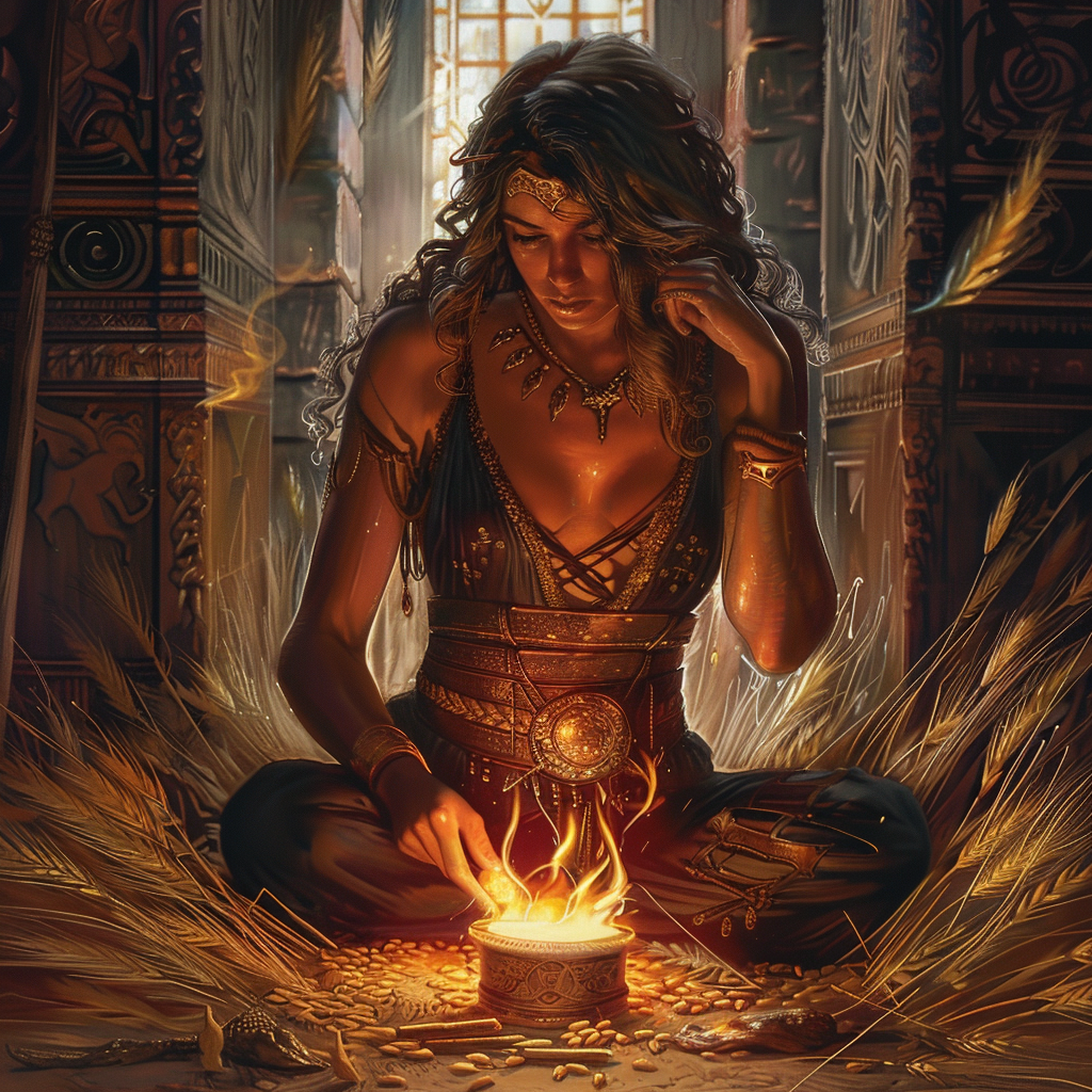 Magical Greek Vesta Sorceror Woman