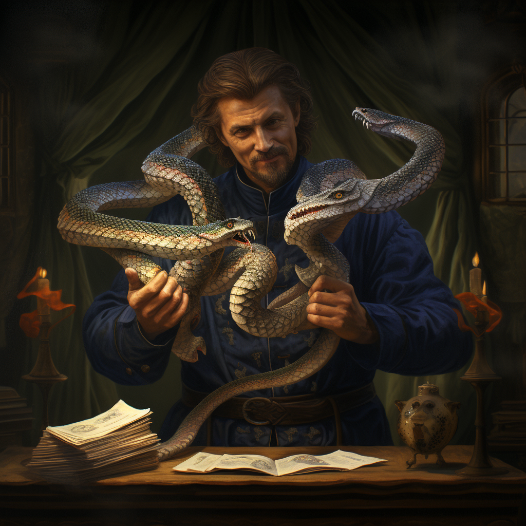 A captivating magic snake on paper