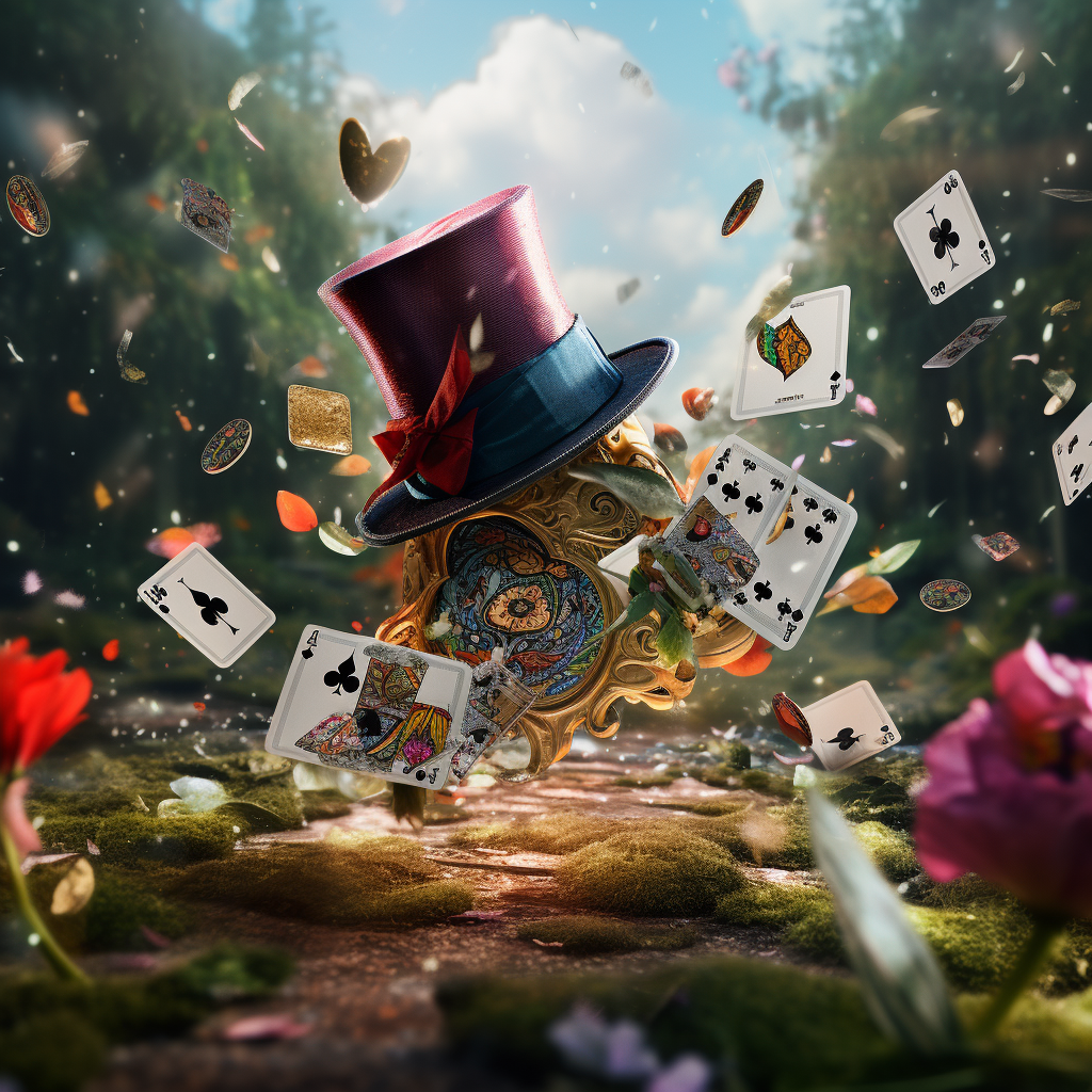 Magical Flying Cards from Alice in Wonderland