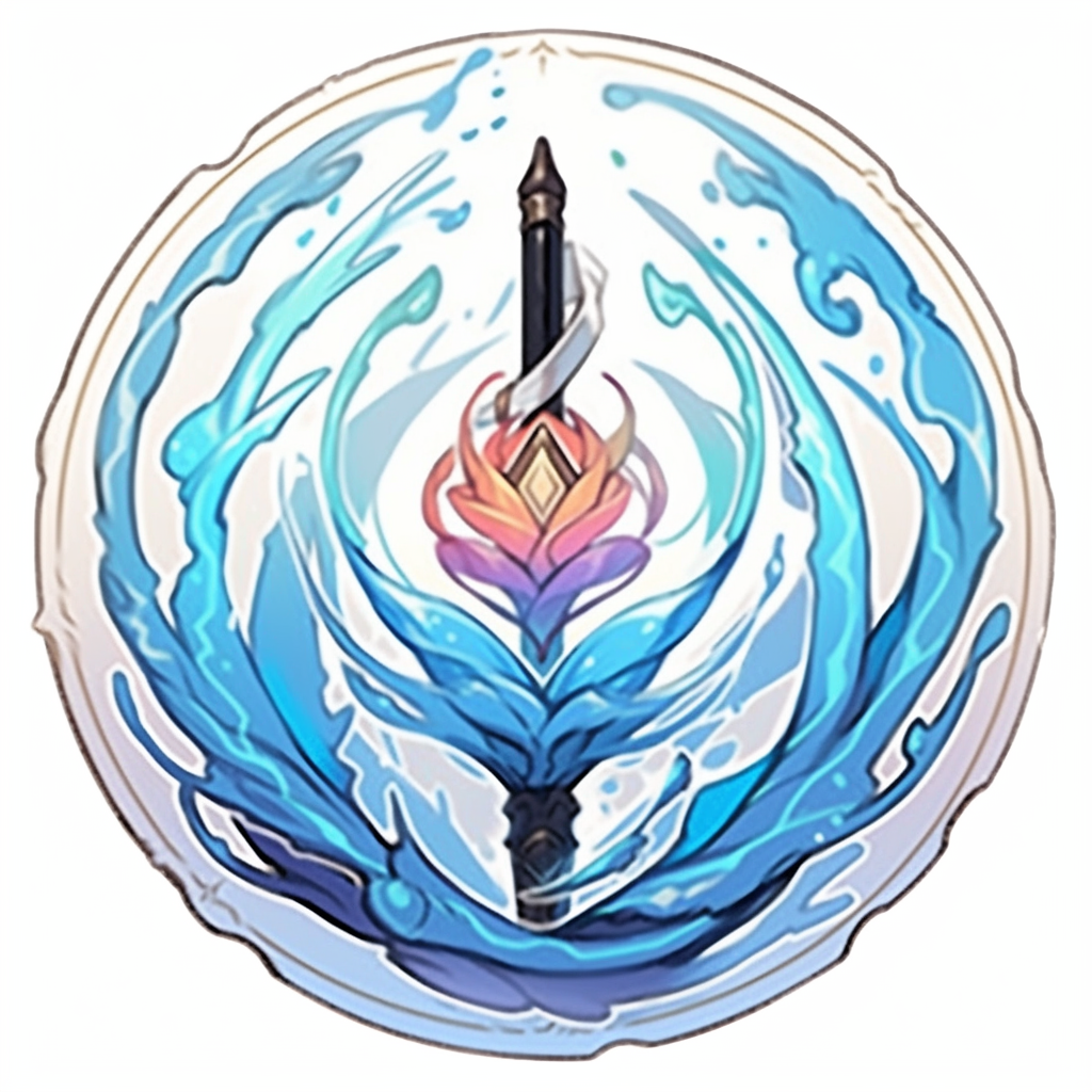 Mysterious magic wand icon on white background