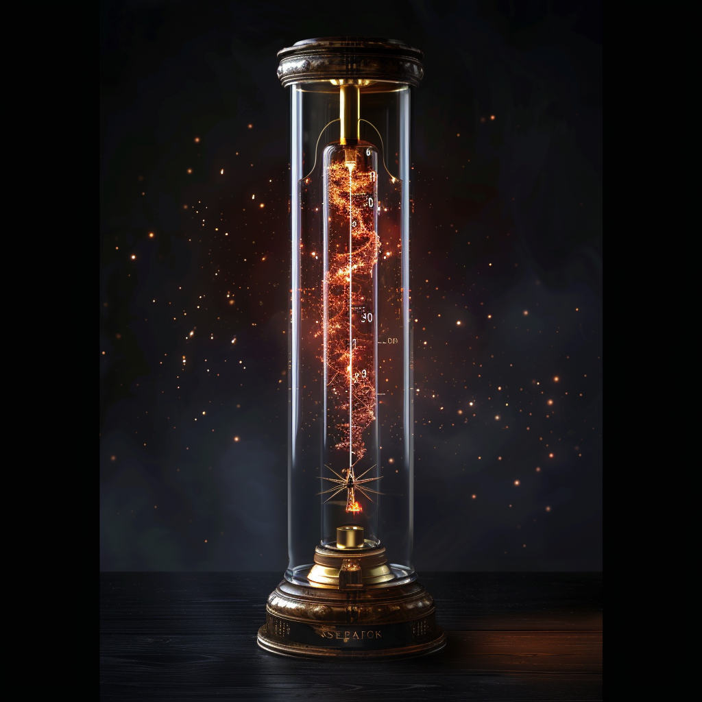 Realistic Magic Anemorumbometer on Dark Background