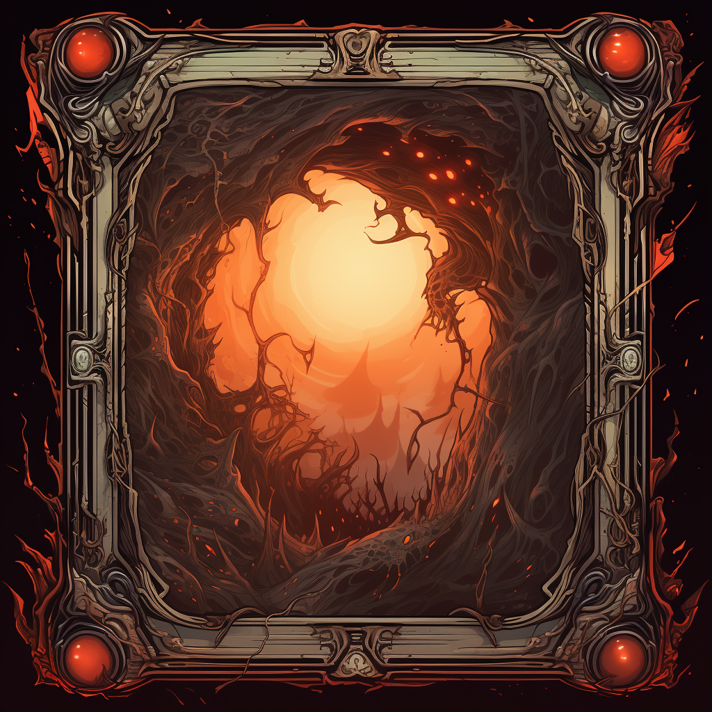 Artistic Magic Card Frame Illustration