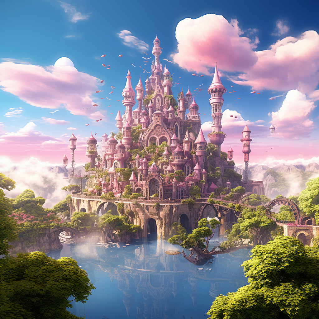 Image of magical fantasy with floating islands