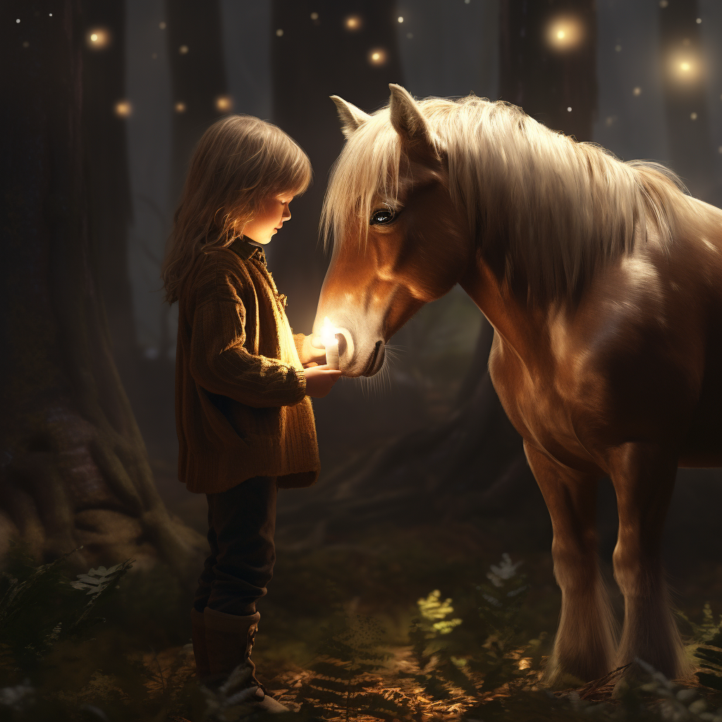 Boy and pony share heartfelt bond in magical forest