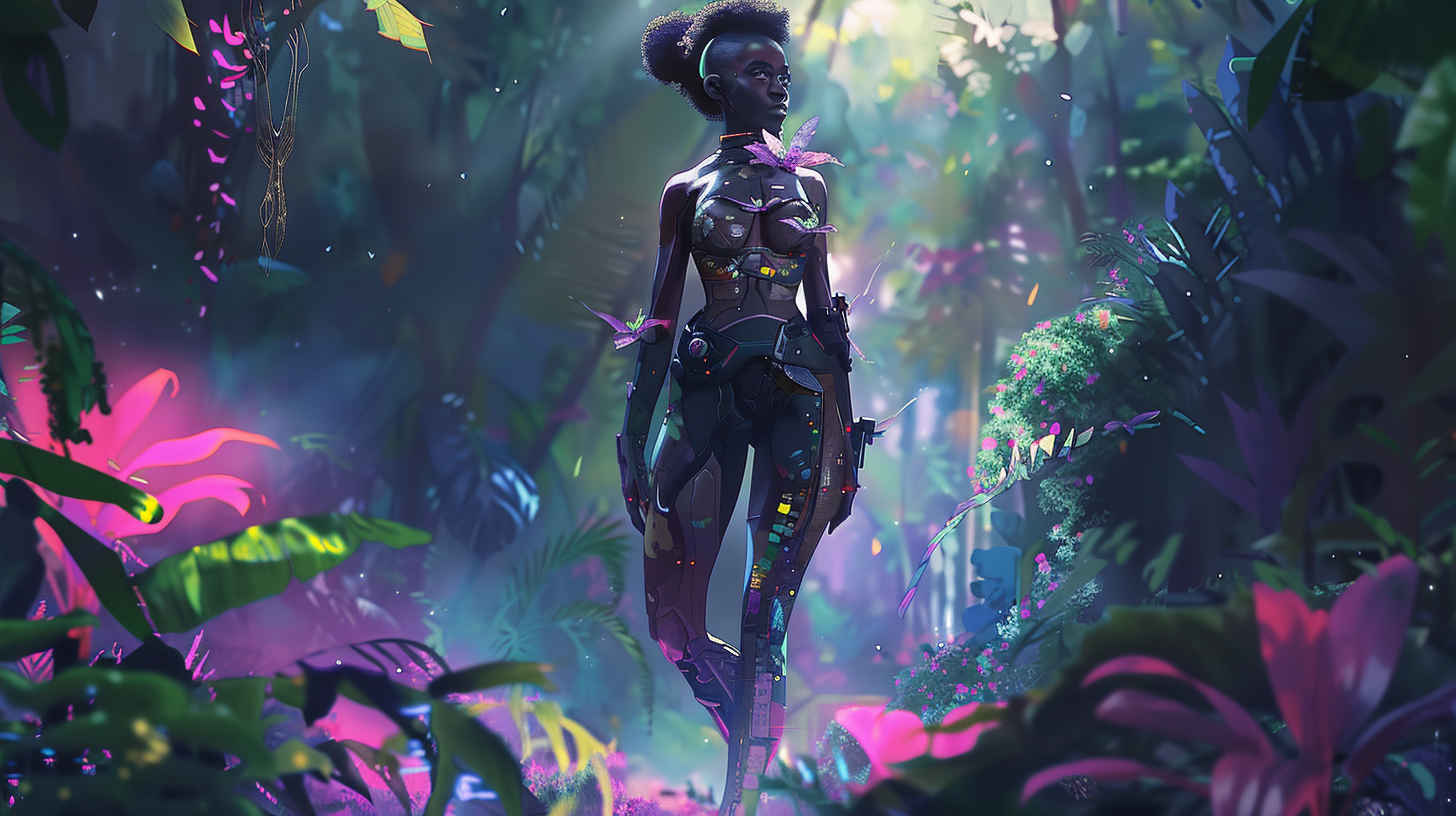 Black Woman Rainforest Fantasy