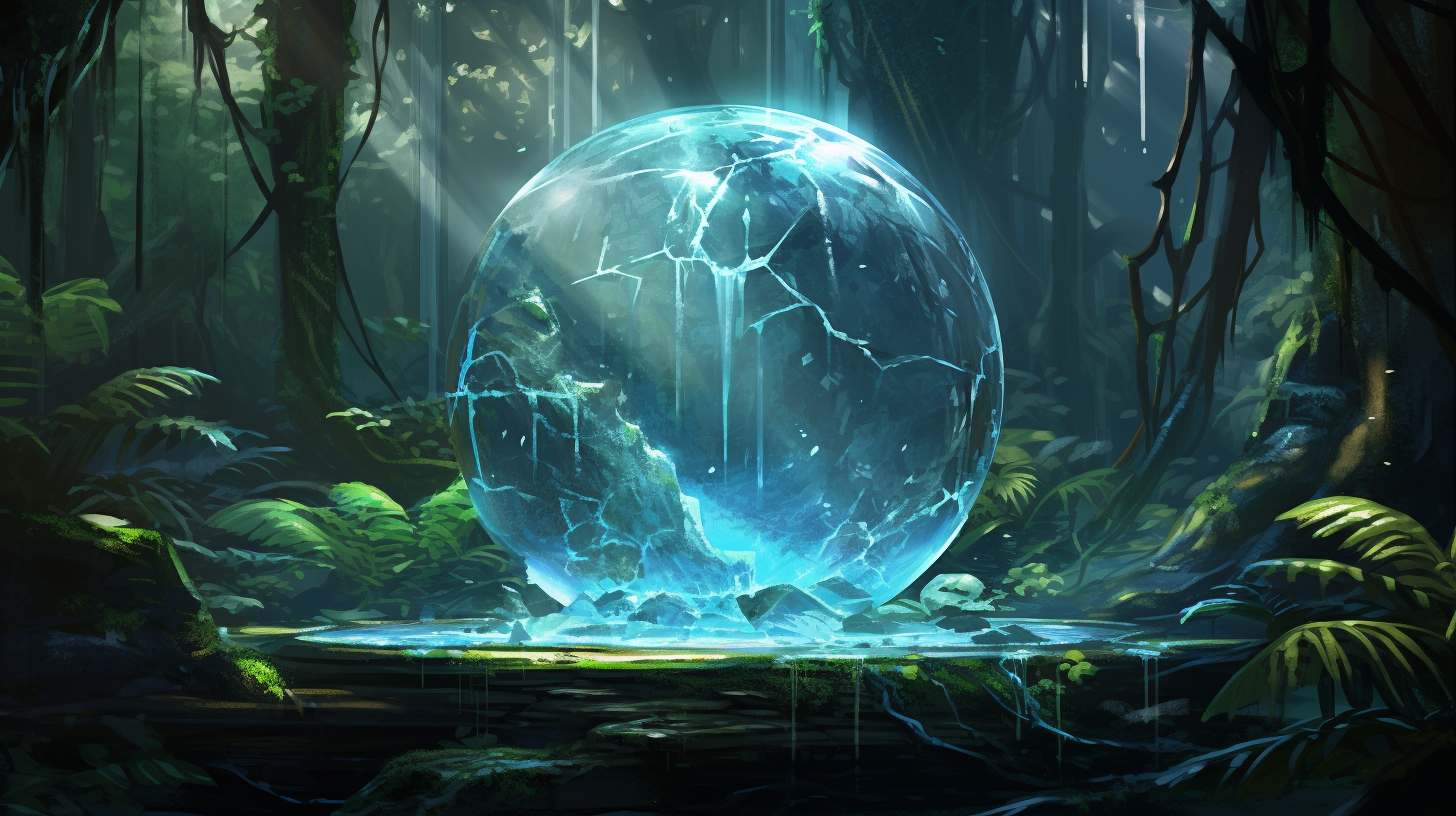 25ft Magical Gelatinous Crystal Ball in Jungle