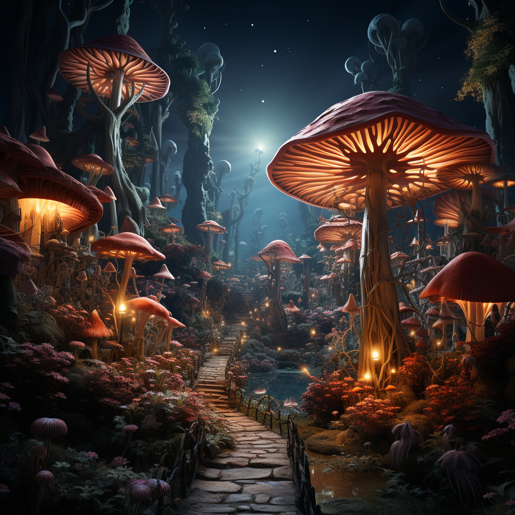 Vivid and Enchanting Mushroom Fantasy