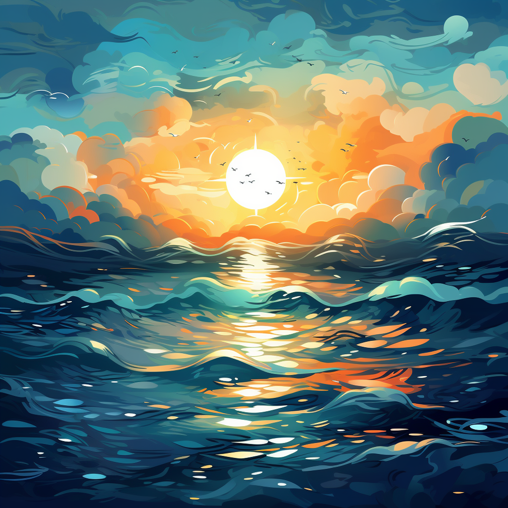 Beautiful magical sea background image