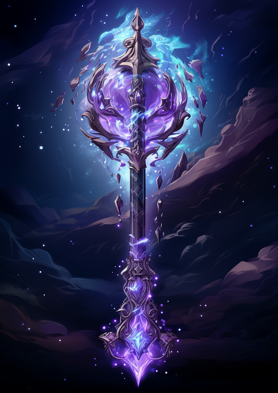 Magical spell weapon design image