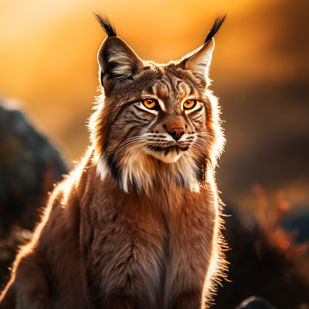 Magical Lynx in Golden Light