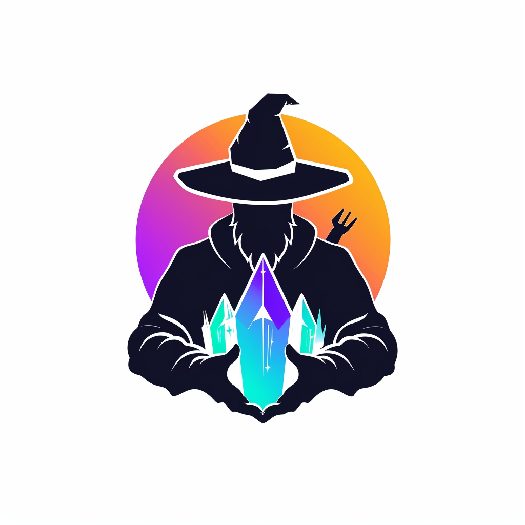 minimalist magician crystal logo