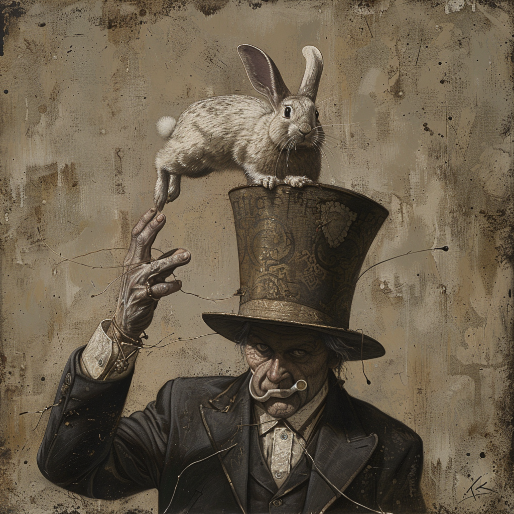 Magician Rabbit Trump Hat Trick