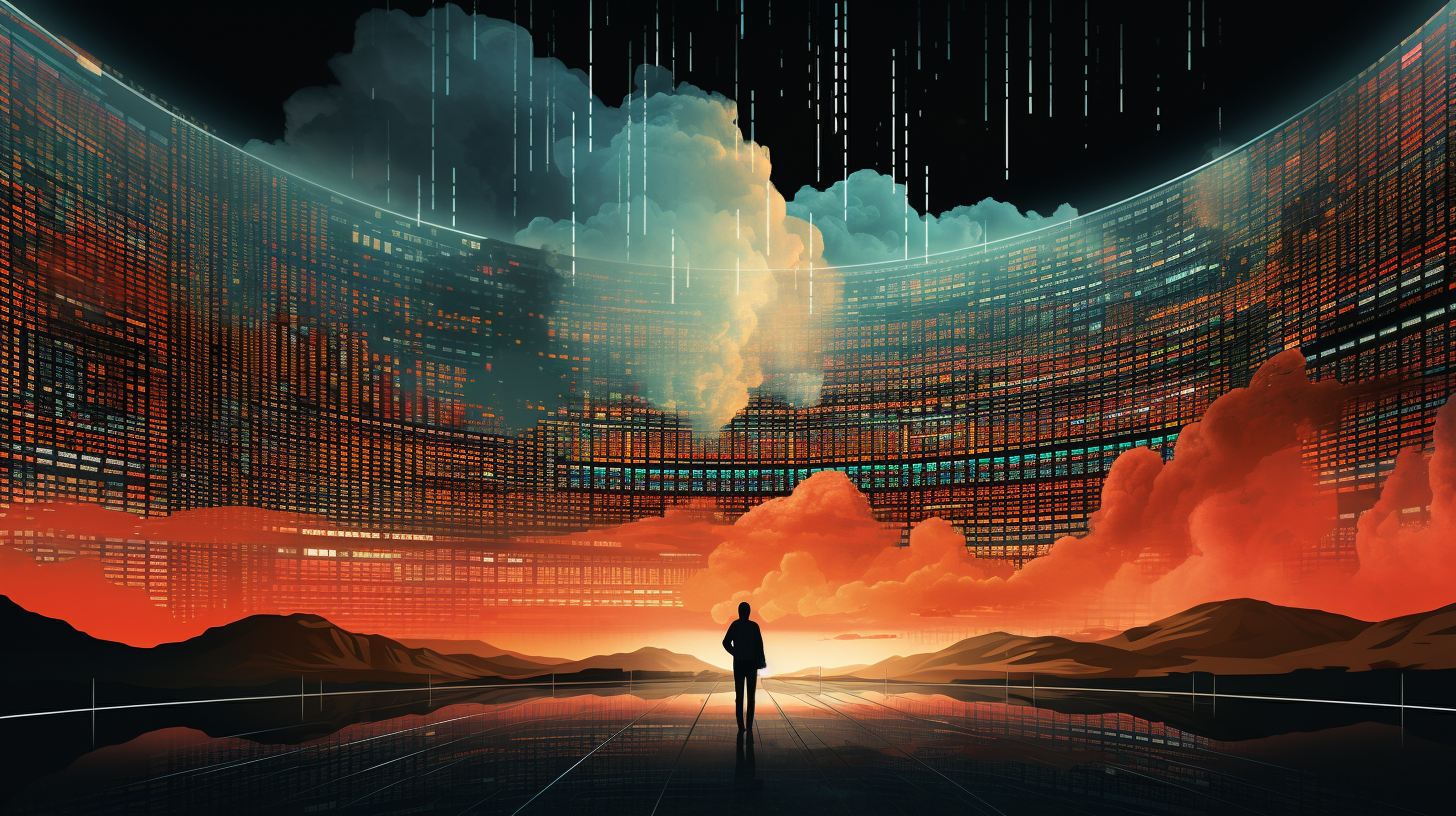 Illustration of magnet extracting data from the cloud