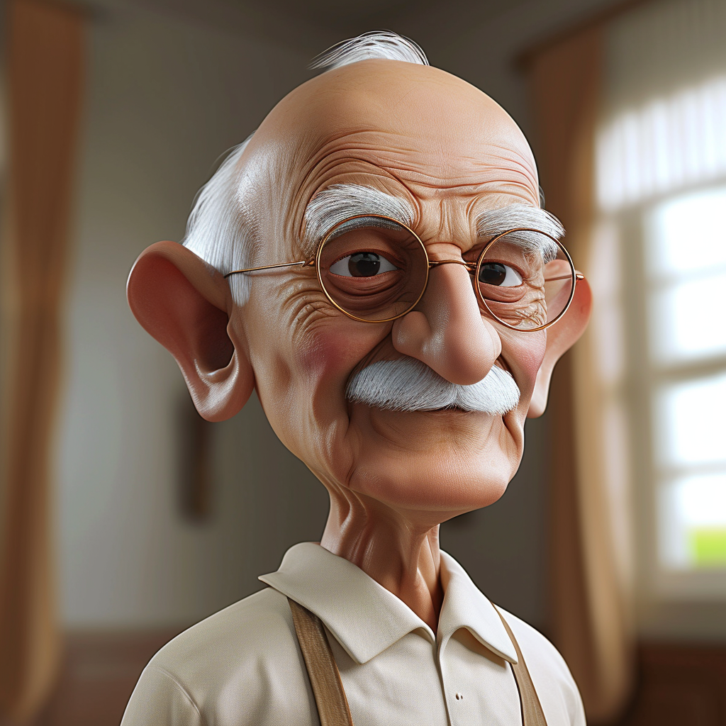 Mahatma Gandhi Cartoon Character