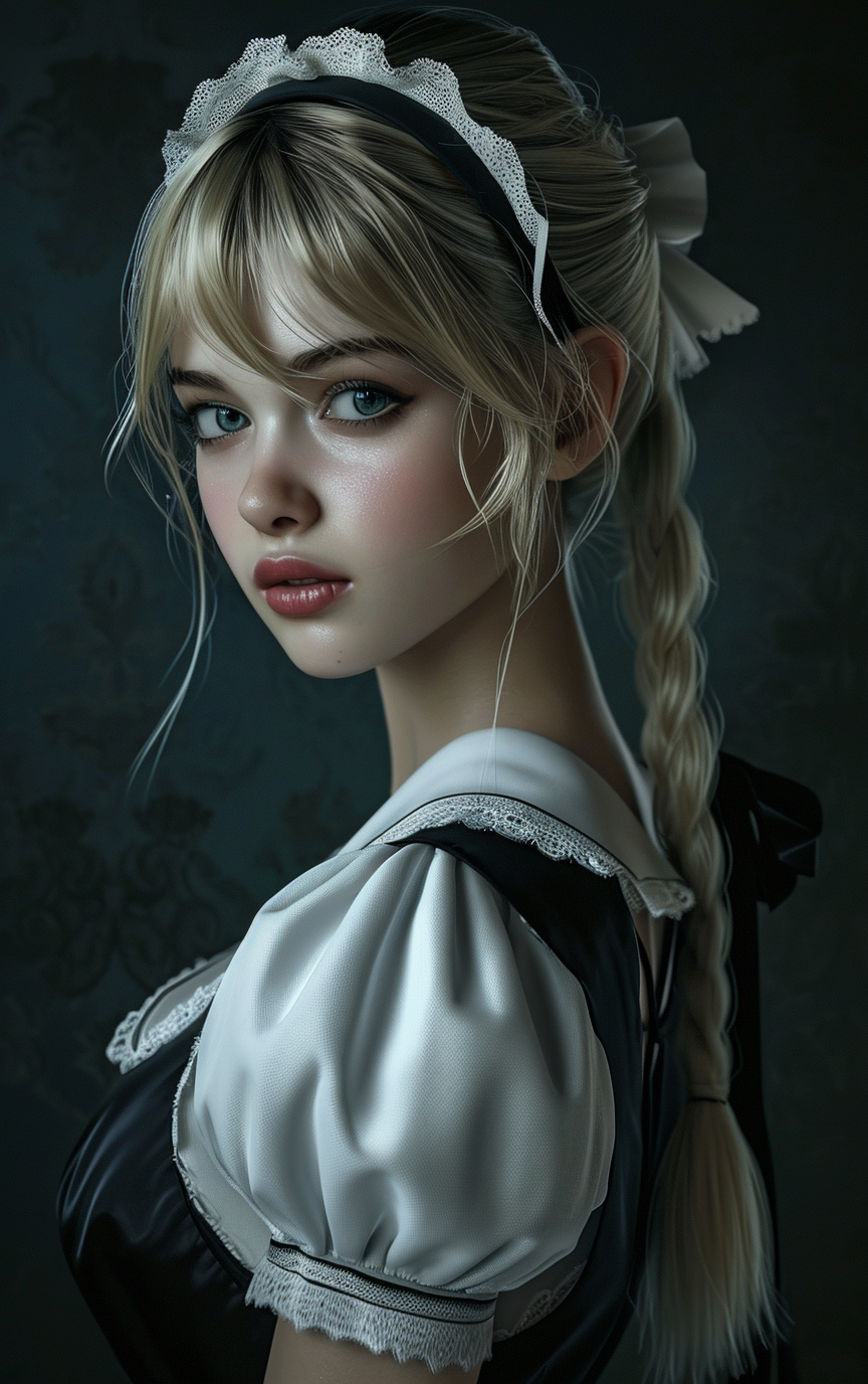 Blonde Maid Portrait