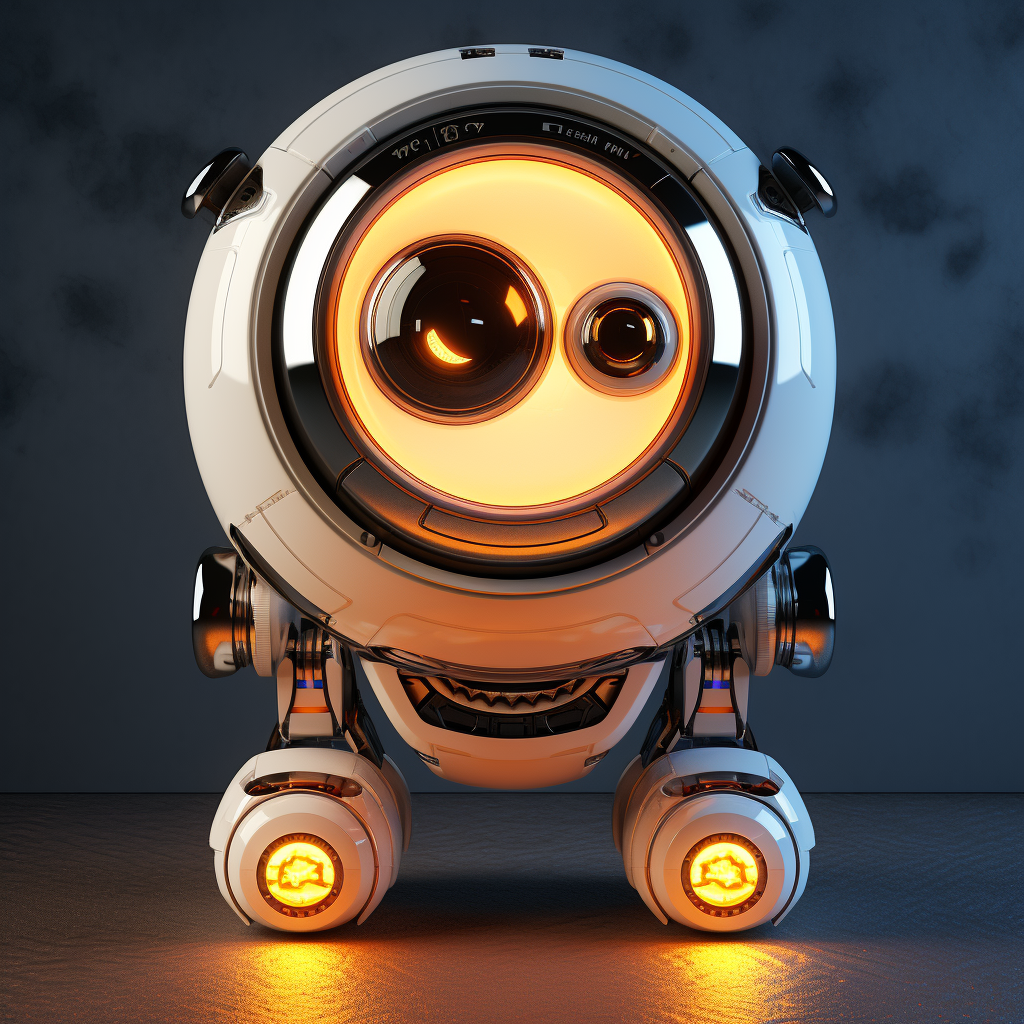 Maintenance robot with expressive LED face