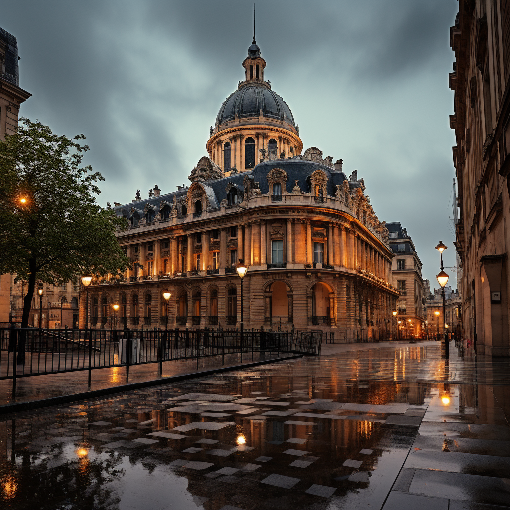 Majestic buildings in Paris