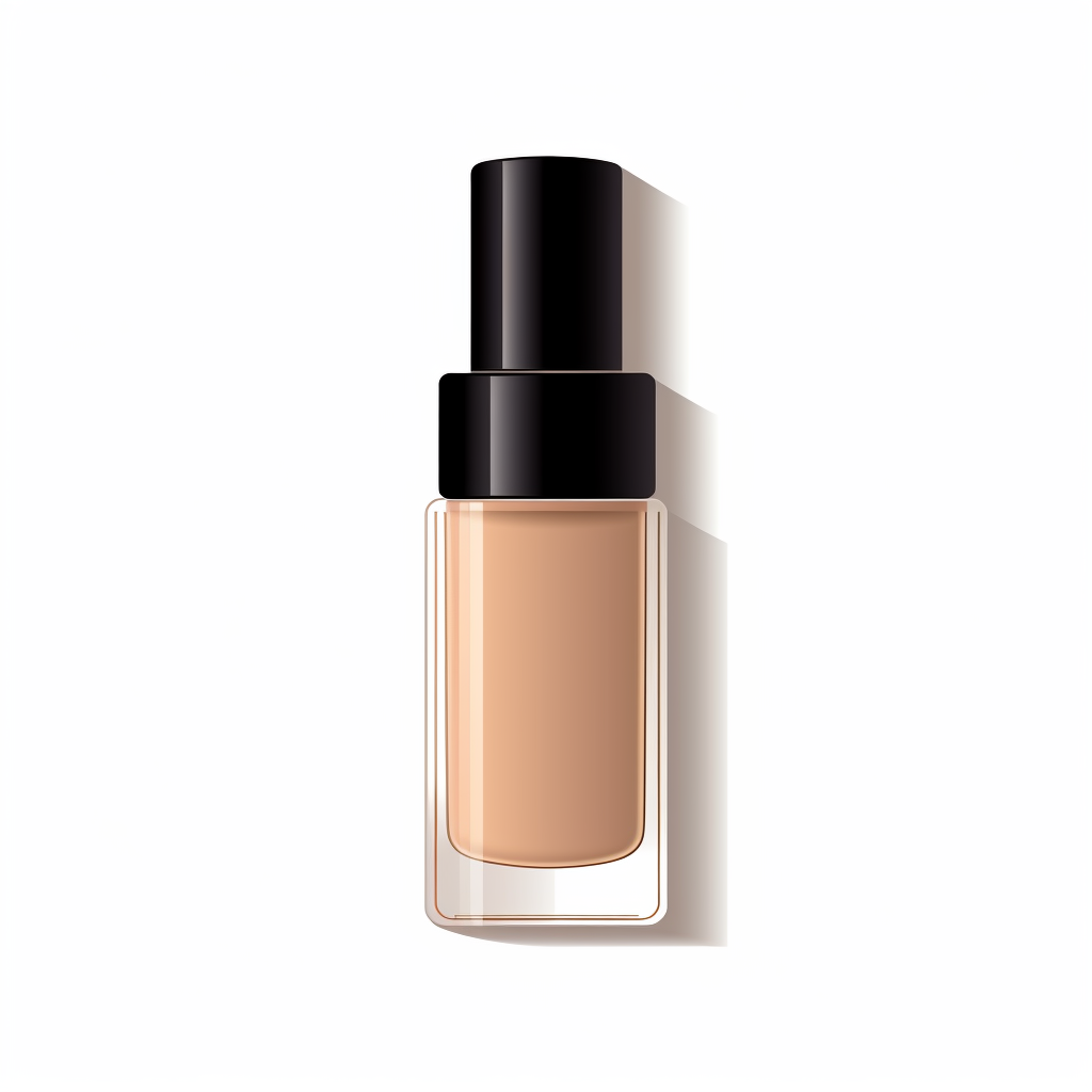 Makeup foundation bottle icon on white background