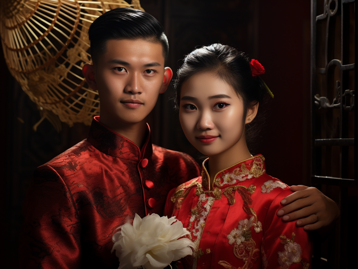 Malay girl and Chinese guy in love