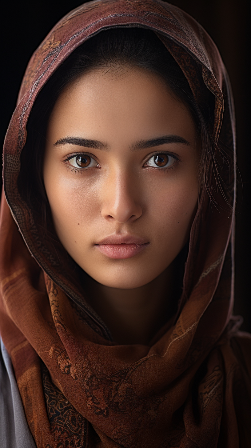 Close-up portrait of young Malaysian woman