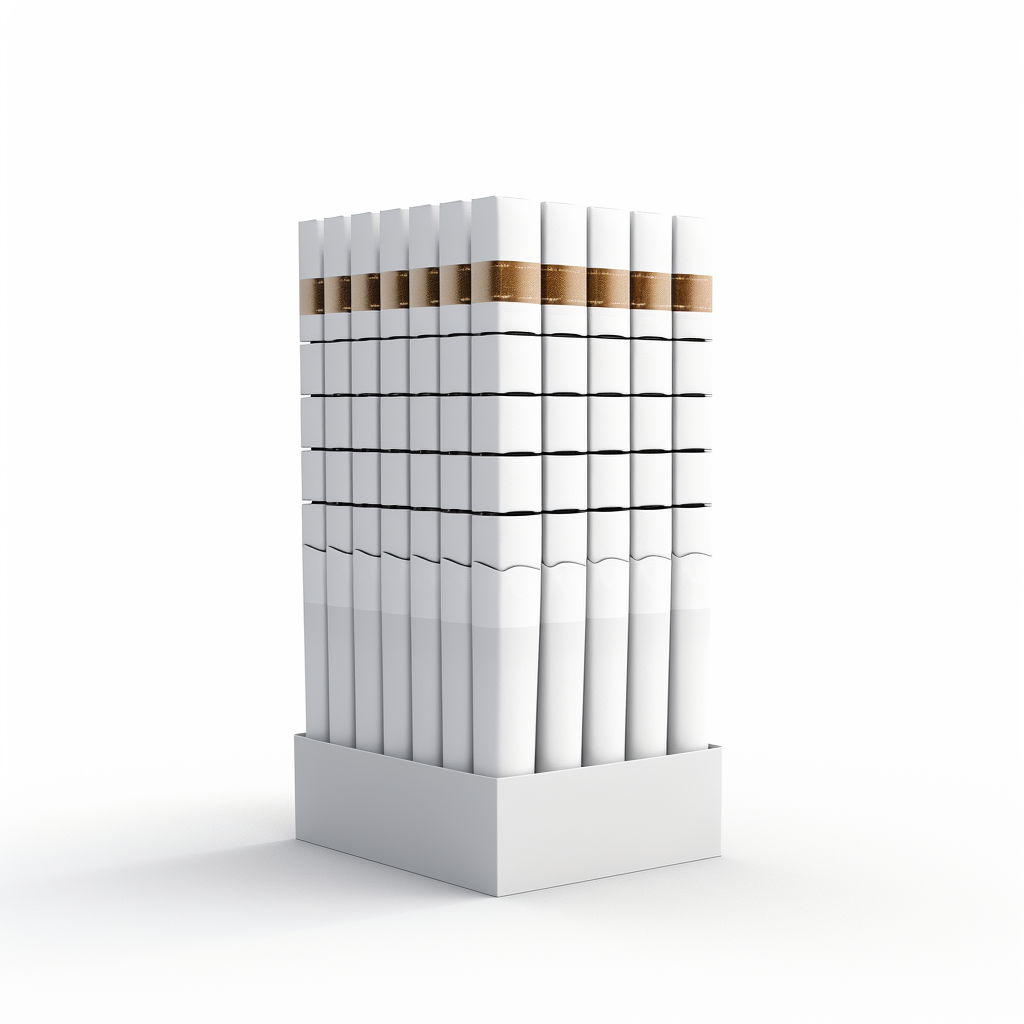 3D Malboro Cigarettes Pack on White Background