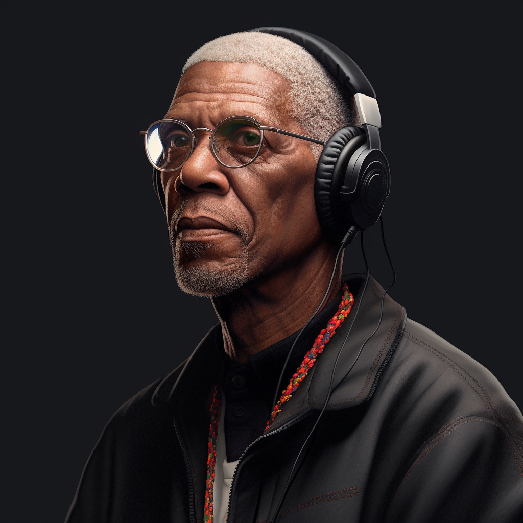 Malcolm X as a 90-year-old with Apple Earpods