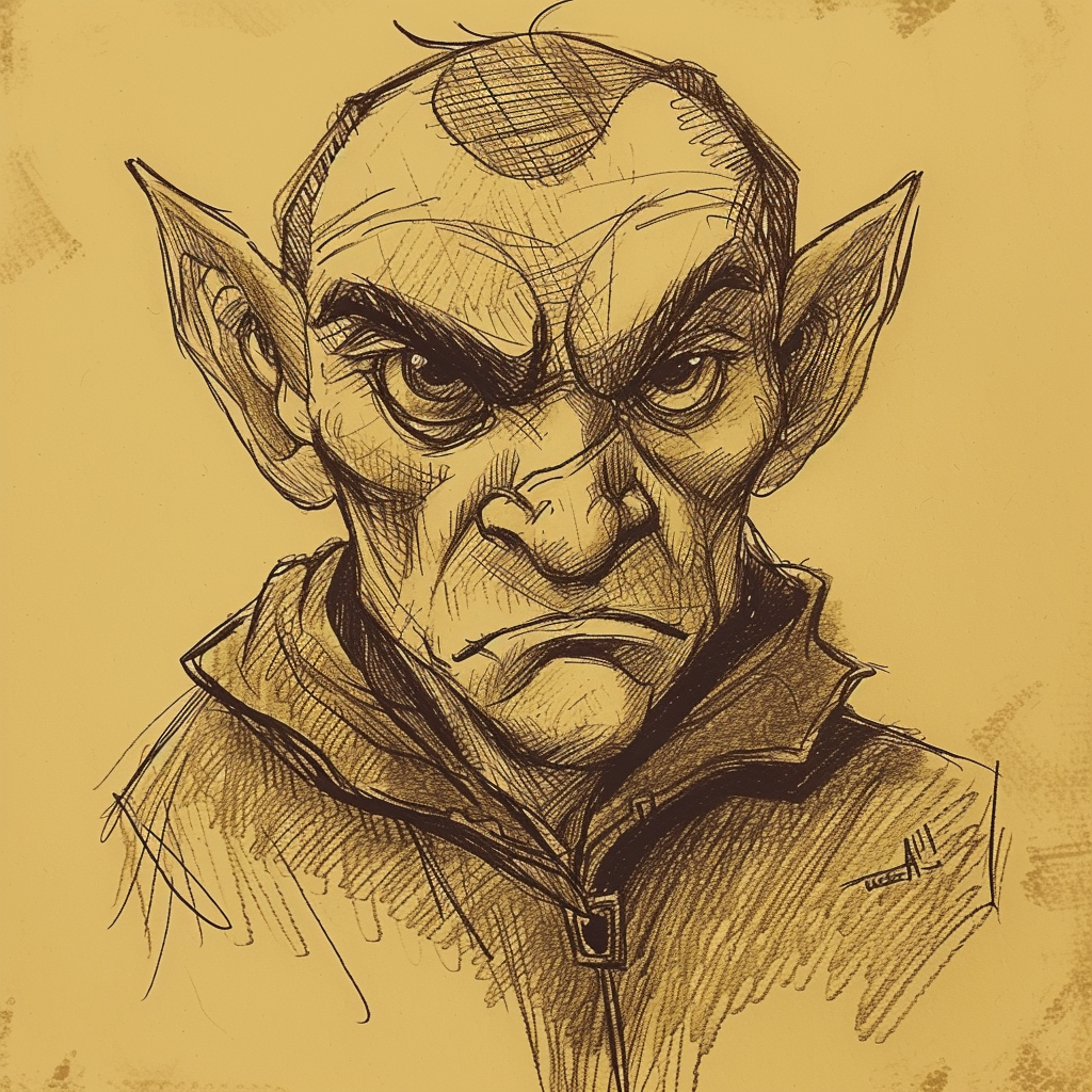 Male Elf Bandit Face Mug Shot