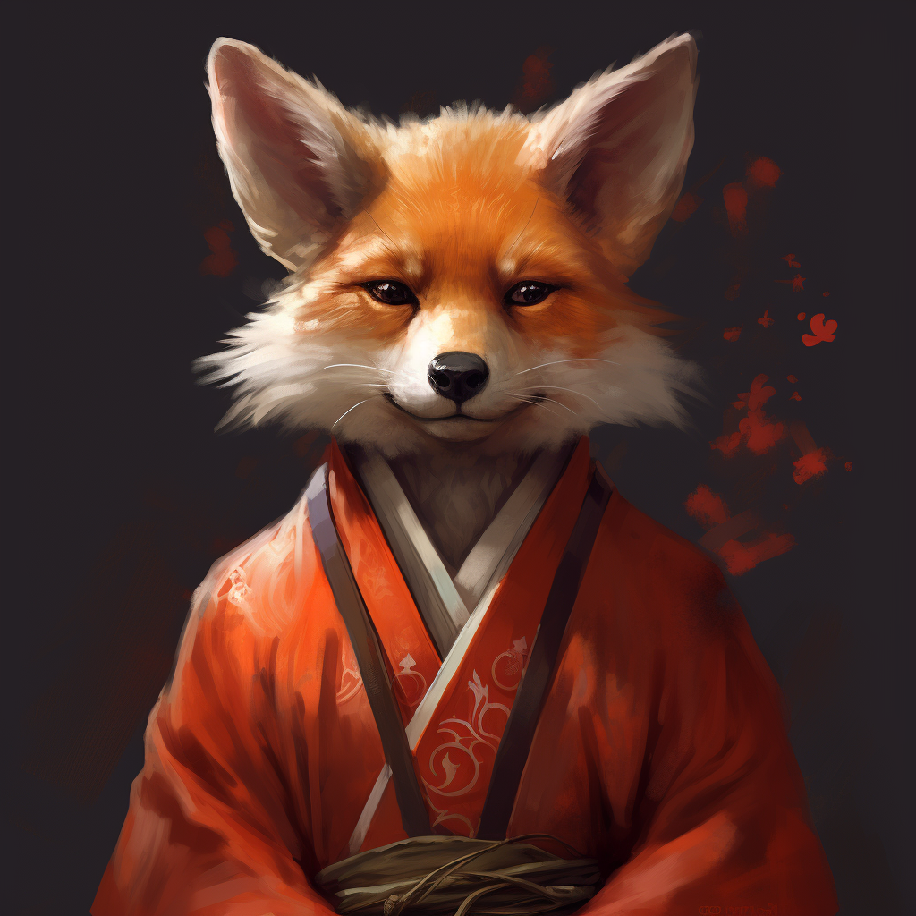 Anime of male fox ears monk