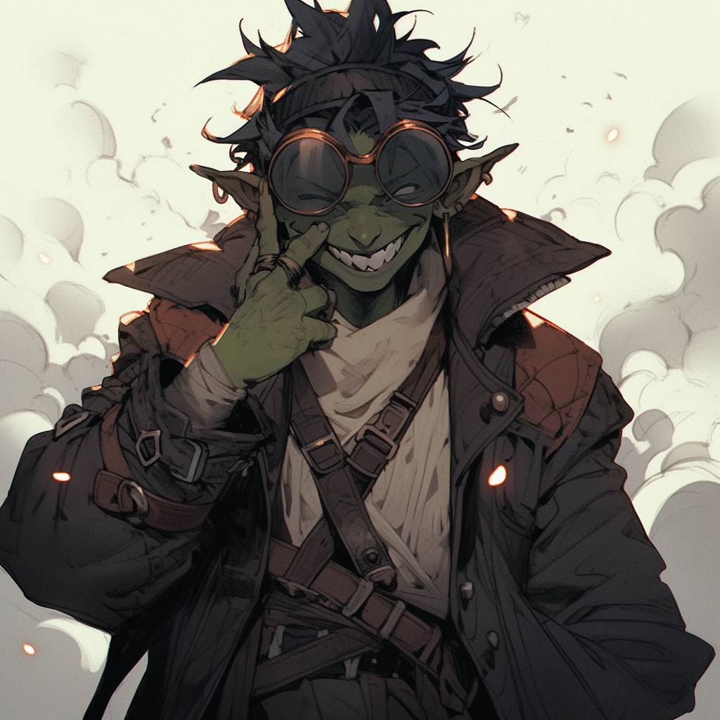 Male Goblin Alchemist Sinister Smirk