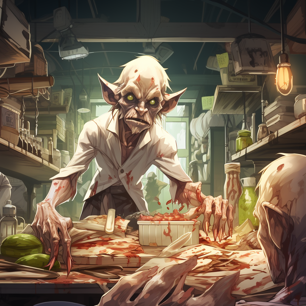 Male Goblin Butcher Fantasy Full Body