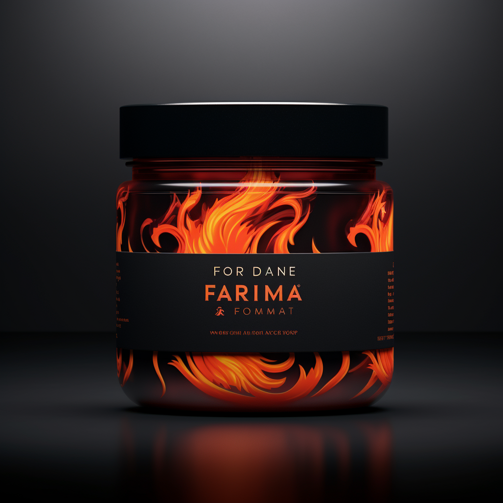 Flame-designed male hair product jar