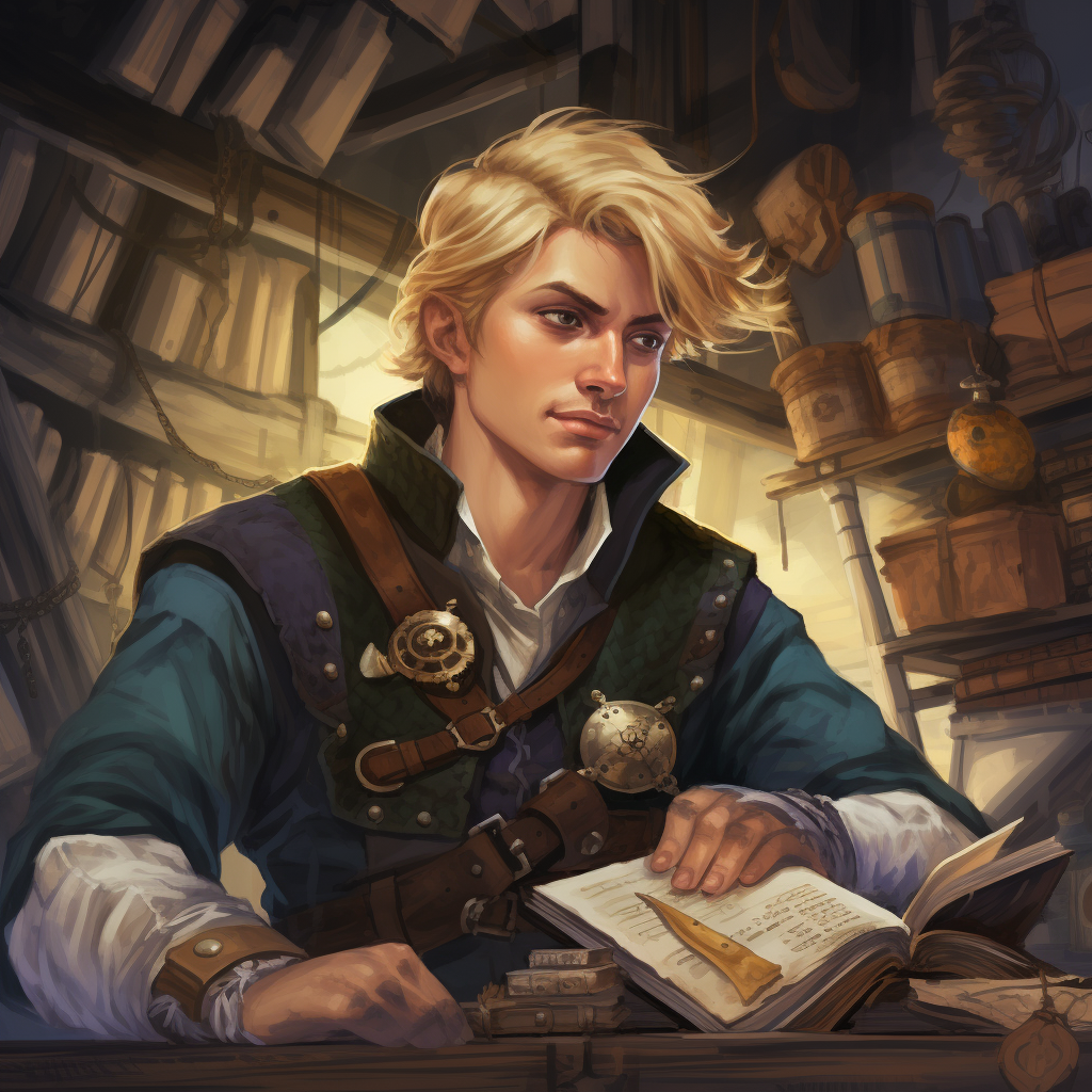 Male pirate with blonde hair