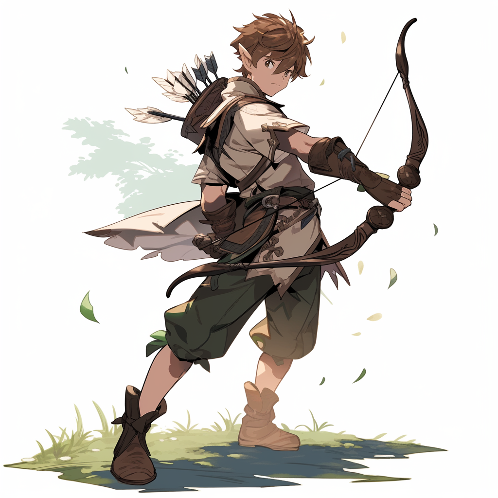 Male wood elf with brown hair