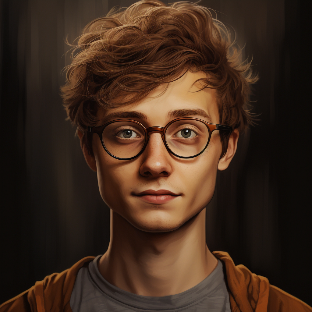 Realistic male avatar with glasses