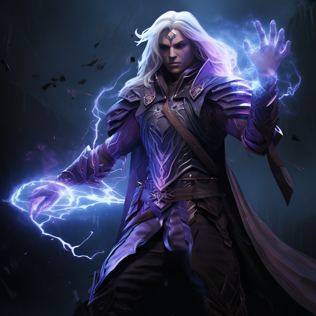 Male Drow Elf Wizard