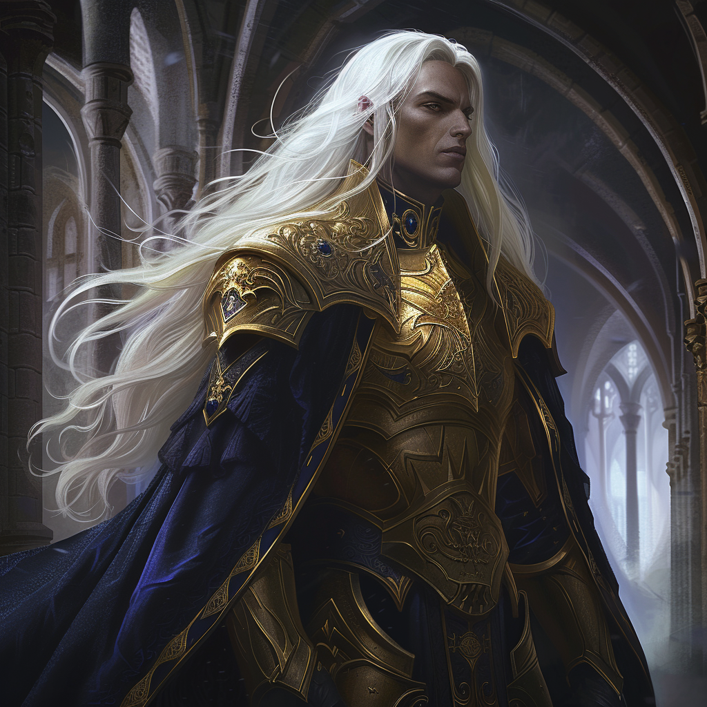 Male Elven Warrior with Regal Presence