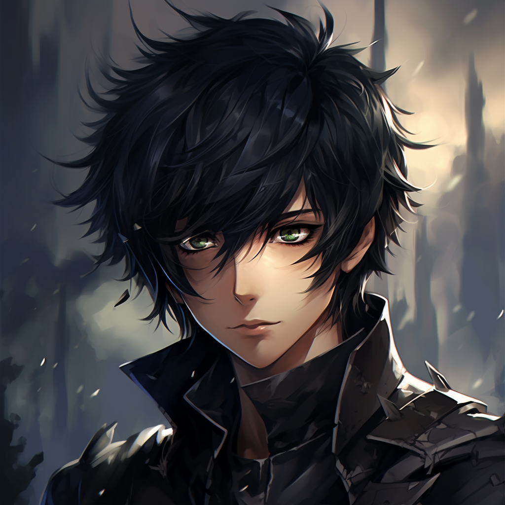 Enchanting male fairy in black theme