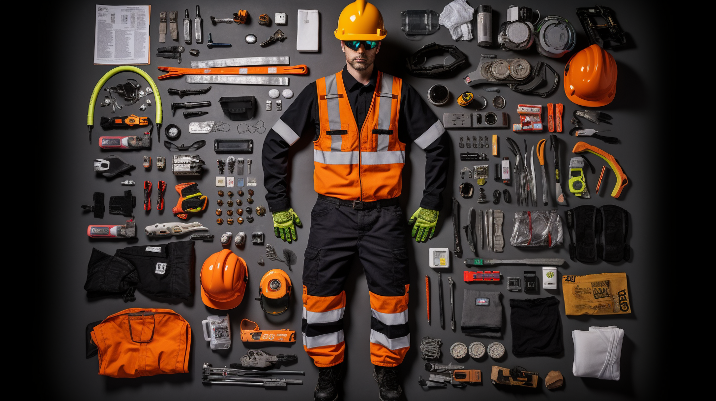 Male engineer in safety gear at industrial plant