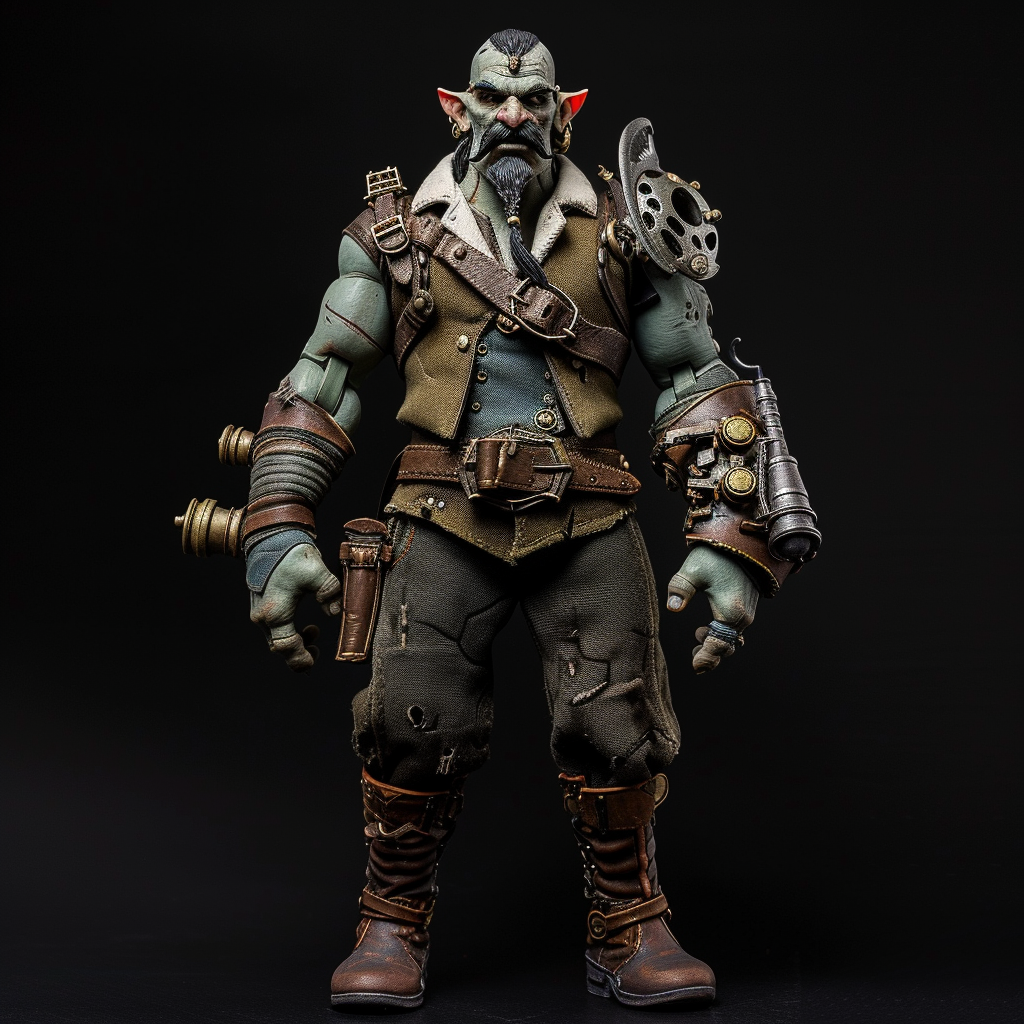 Male Orc Steampunk Action Figure