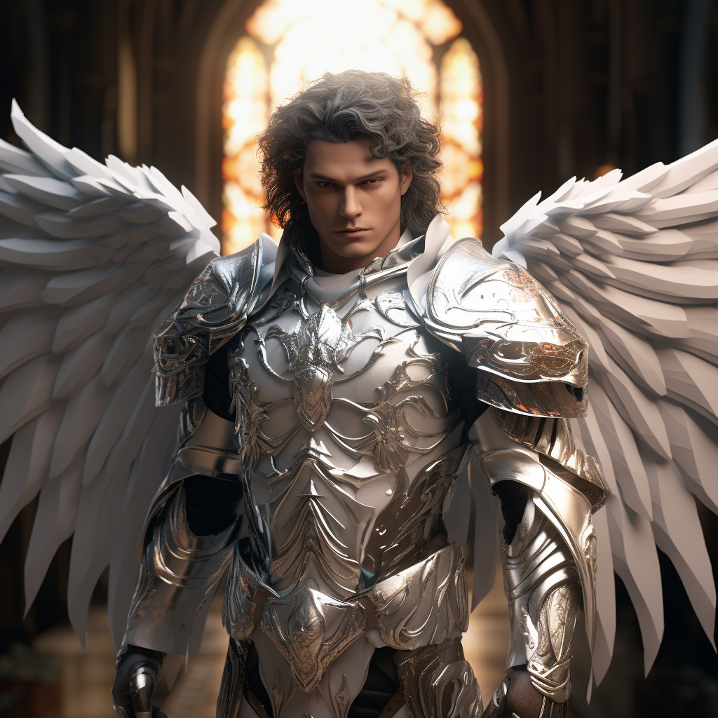 Hyper Realistic Archangel Gabriel Portrait