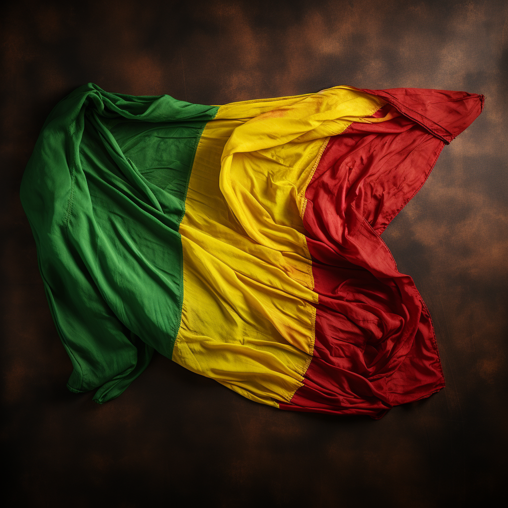 Mali Flag with Green, Yellow, and Red