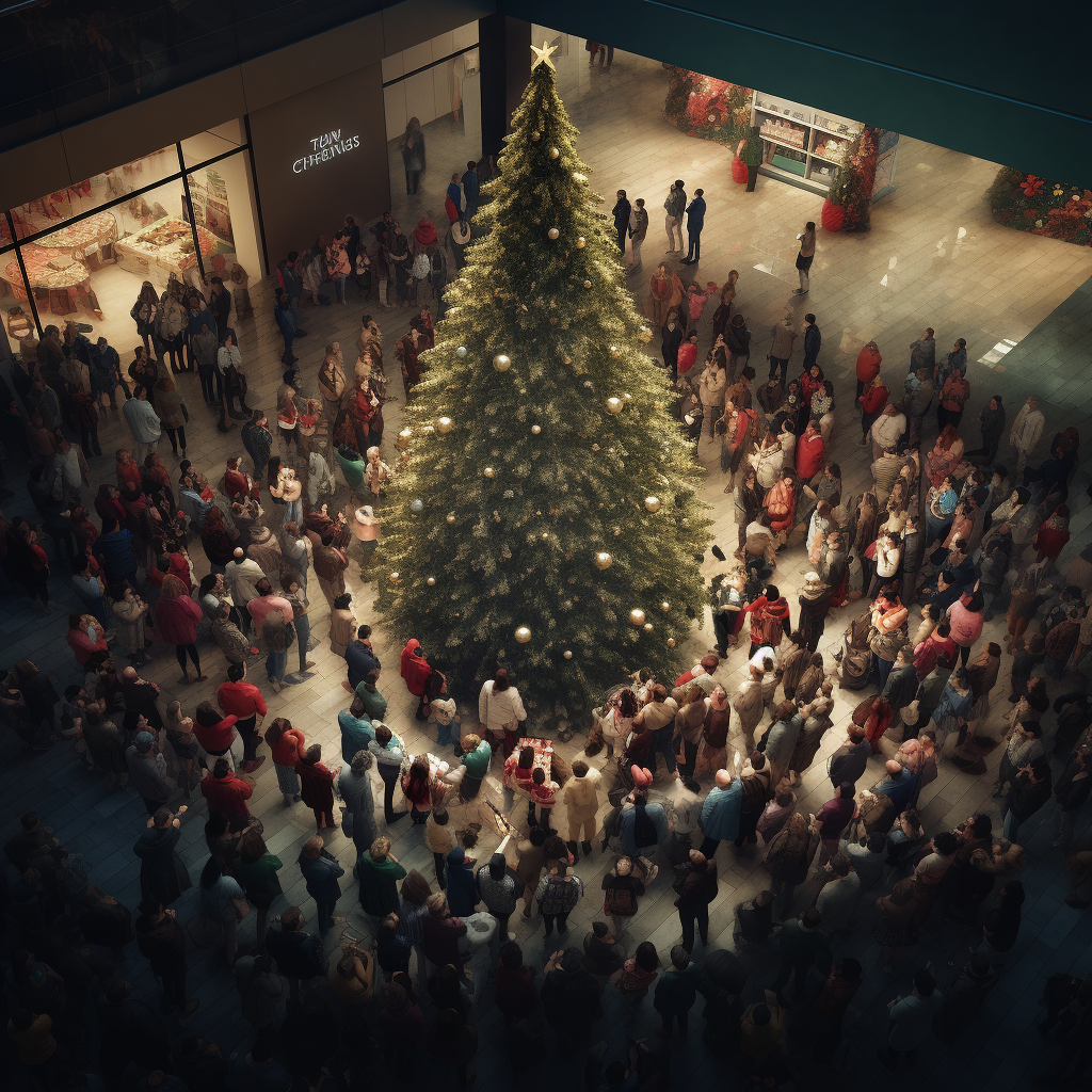 Hyper Realistic Christmas Tree at the Mall