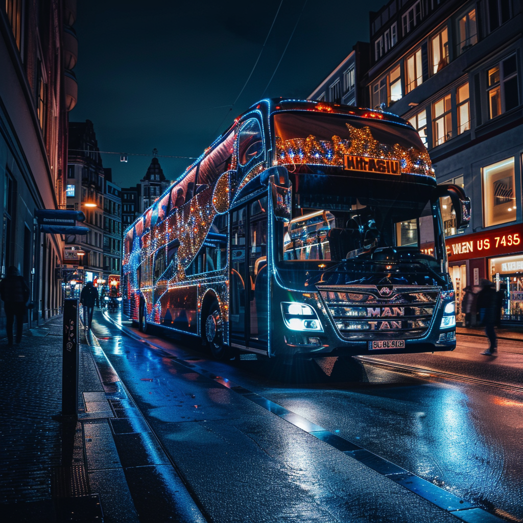 Man Band Tour Bus Hamburg 4K