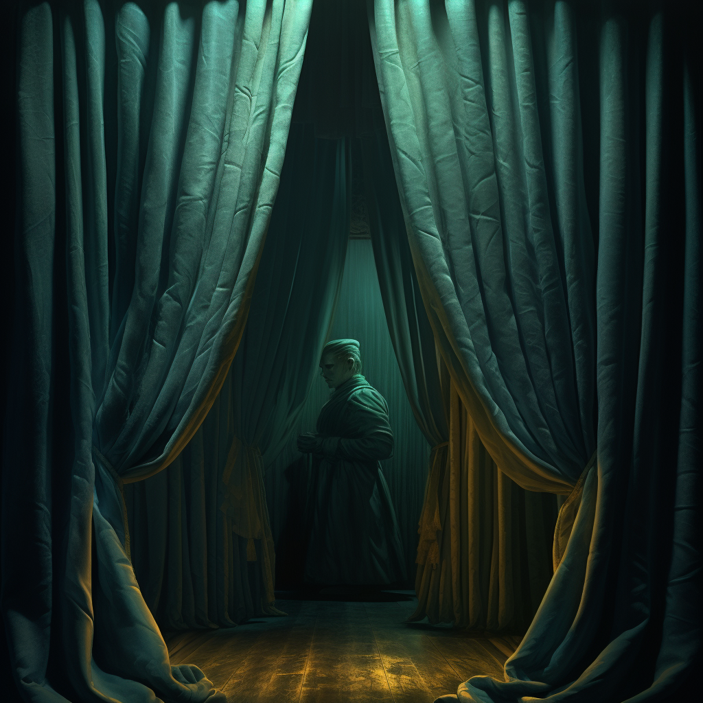 Hidden figure behind the curtain