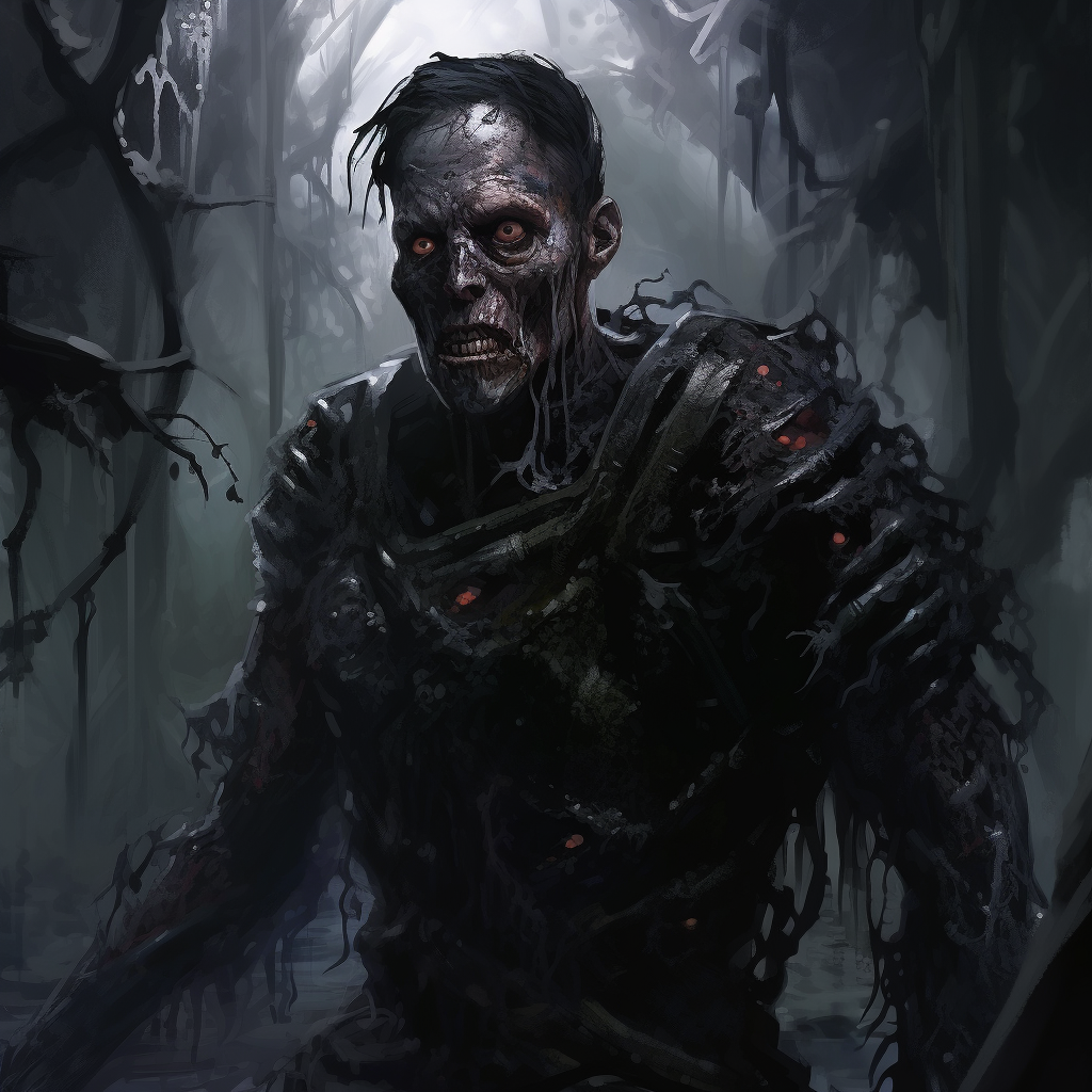 Black Slime Zombie Undead Man