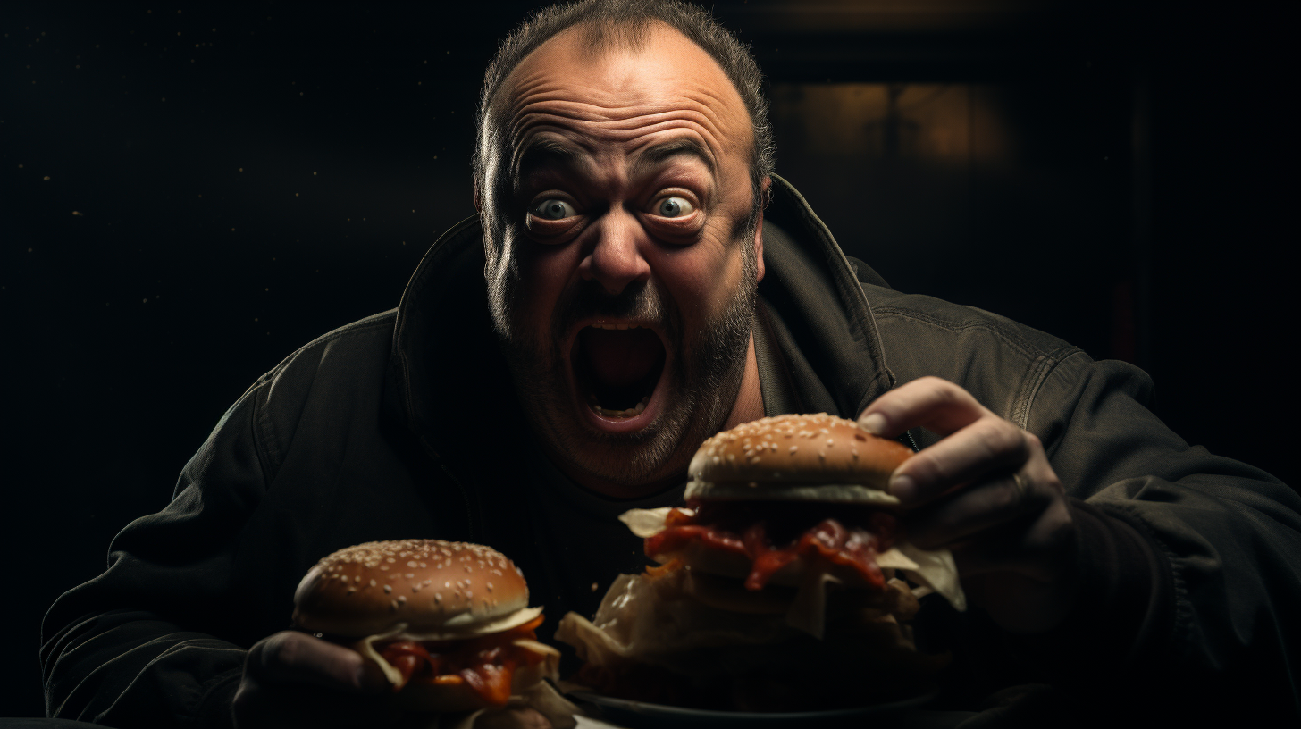 Man Eating Big Mac Burger