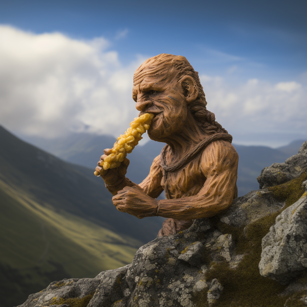 Man Eating Corn Dog in Ireland